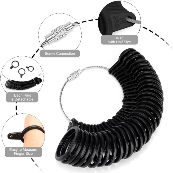 Accmor | Ring Sizer Guage Set | Black - Picture 3 of 4